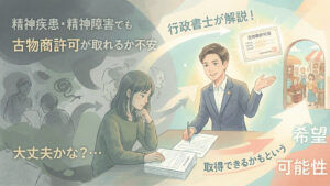 精神疾患（精神障害）があっても古物商許可は取れる？行政書士が解説
