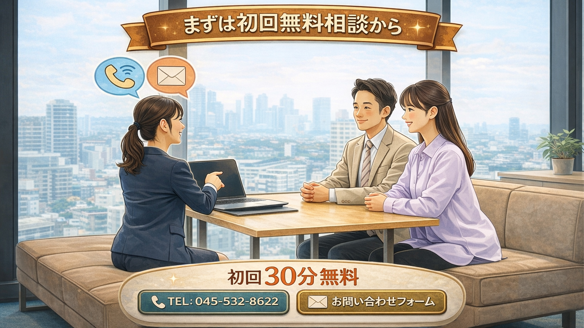 まずは初回無料相談から