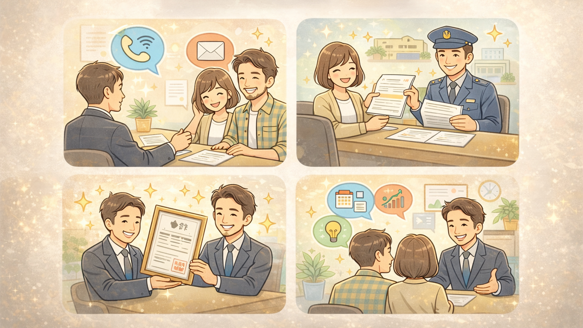 安心手続代行プランの流れ