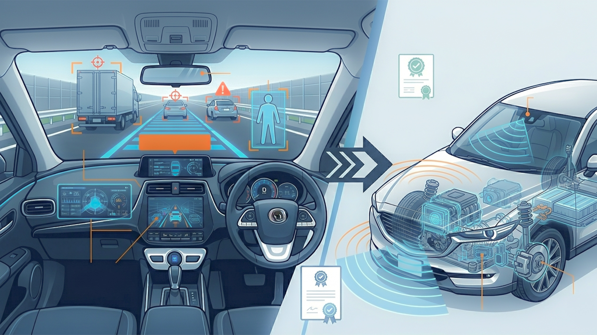 先進安全技術と特定整備の関係を示すイメージ