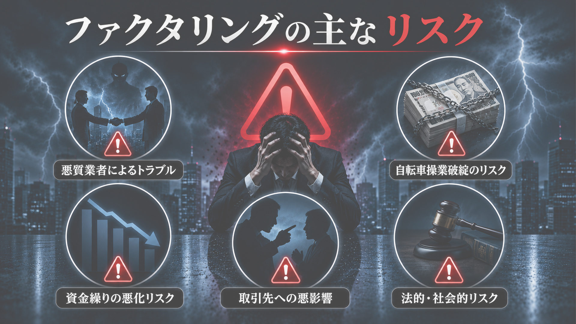 ファクタリングの主なリスク(やばい理由)