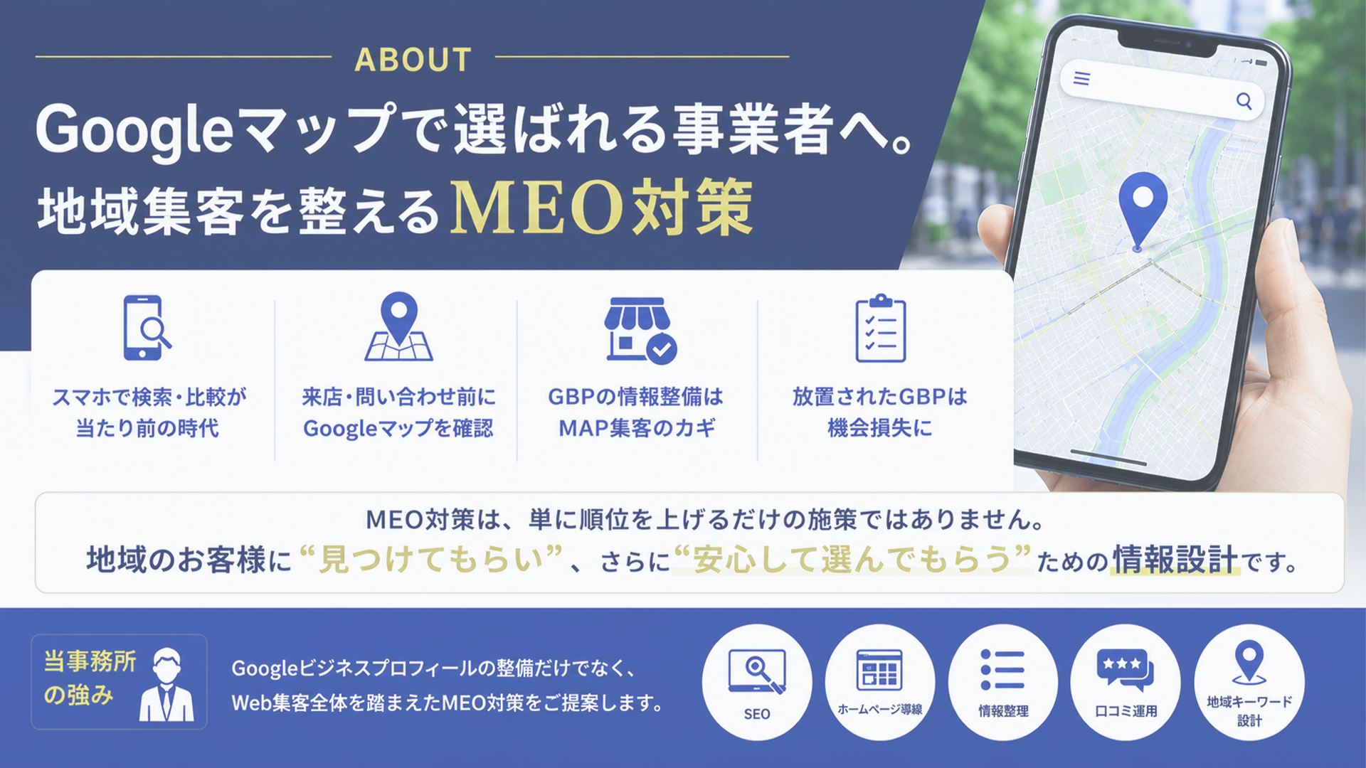Googleマップで選ばれる事業者へ。地域集客を整えるMEO対策