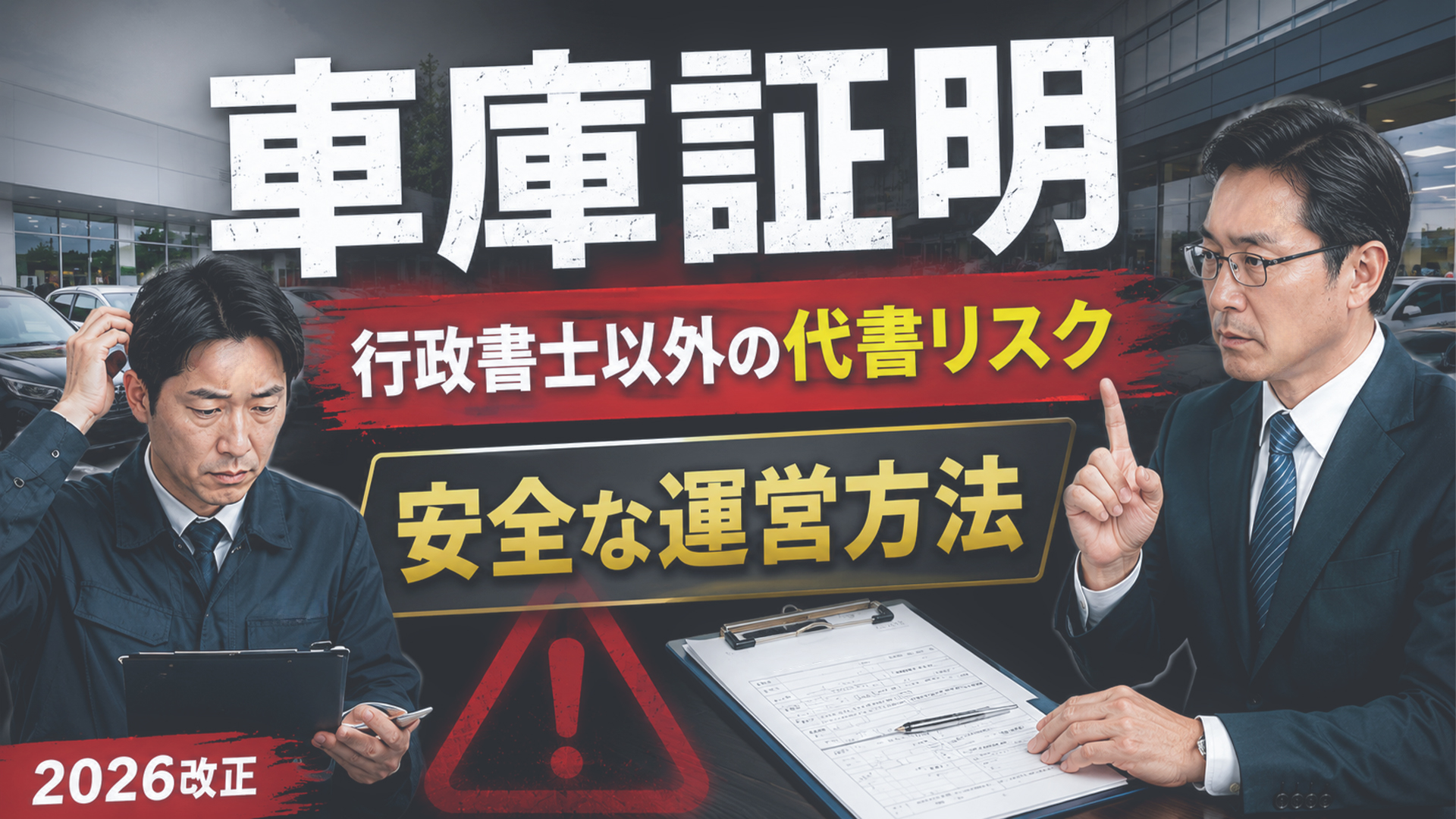 車庫証明申請を行政書士以外が代書するリスクと安全な運営方法