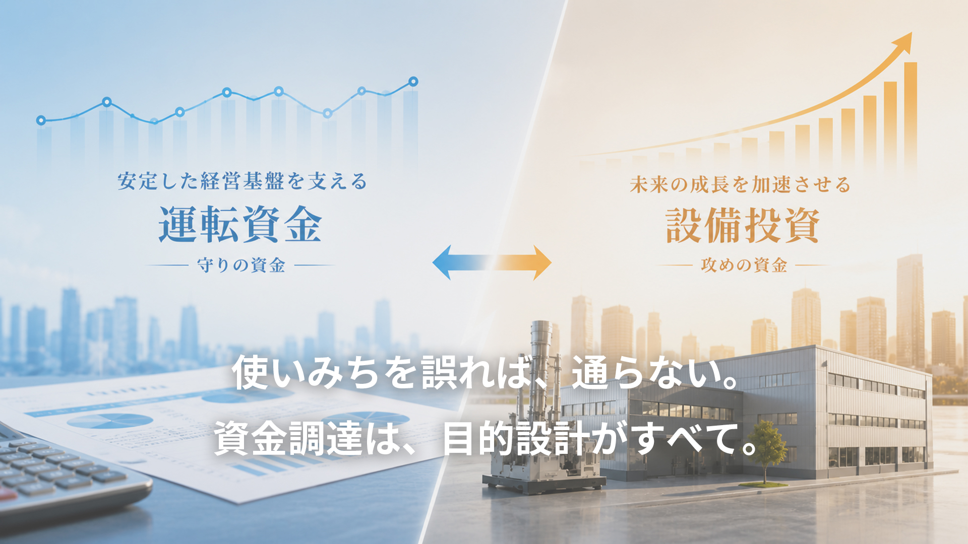 運転資金・設備投資の使い分け