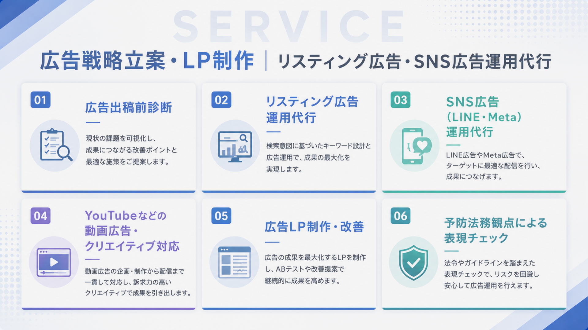 広告戦略立案・リスティング広告／SNS広告運用代行・LP制作