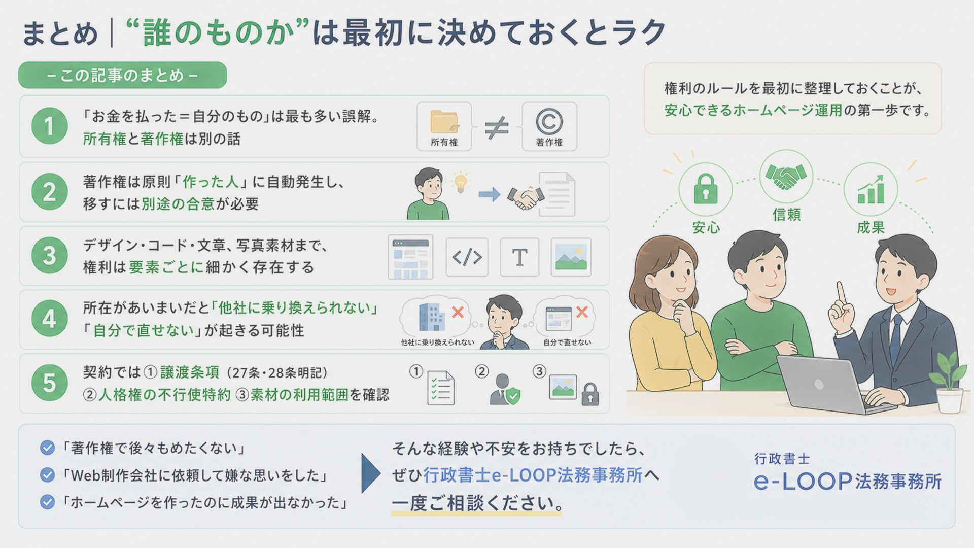 まとめ｜“誰のものか”は最初に決めておくとラク