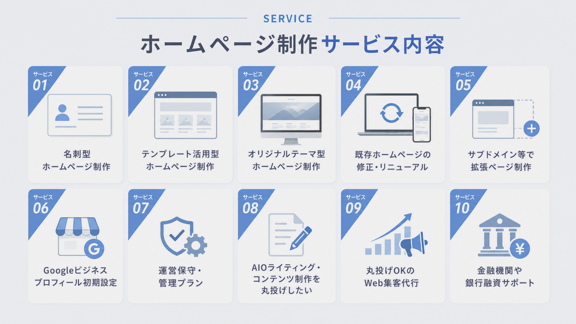 ホームページ制作サービス内容