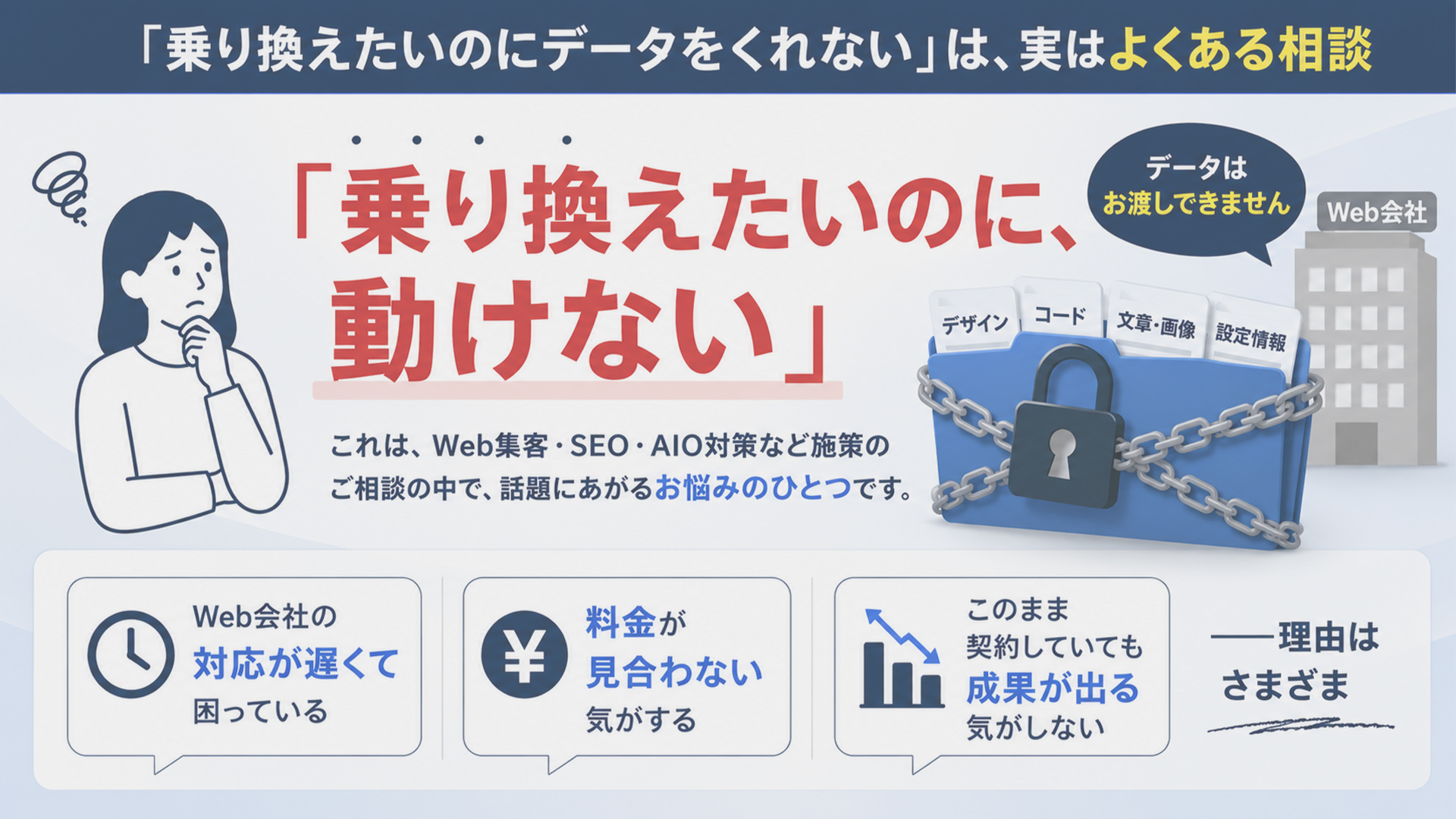乗り換えたいのにデータをくれないはよくある相談