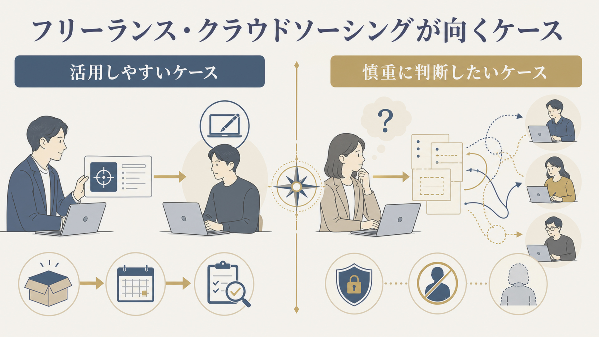 フリーランス・クラウドソーシングが向くケース
