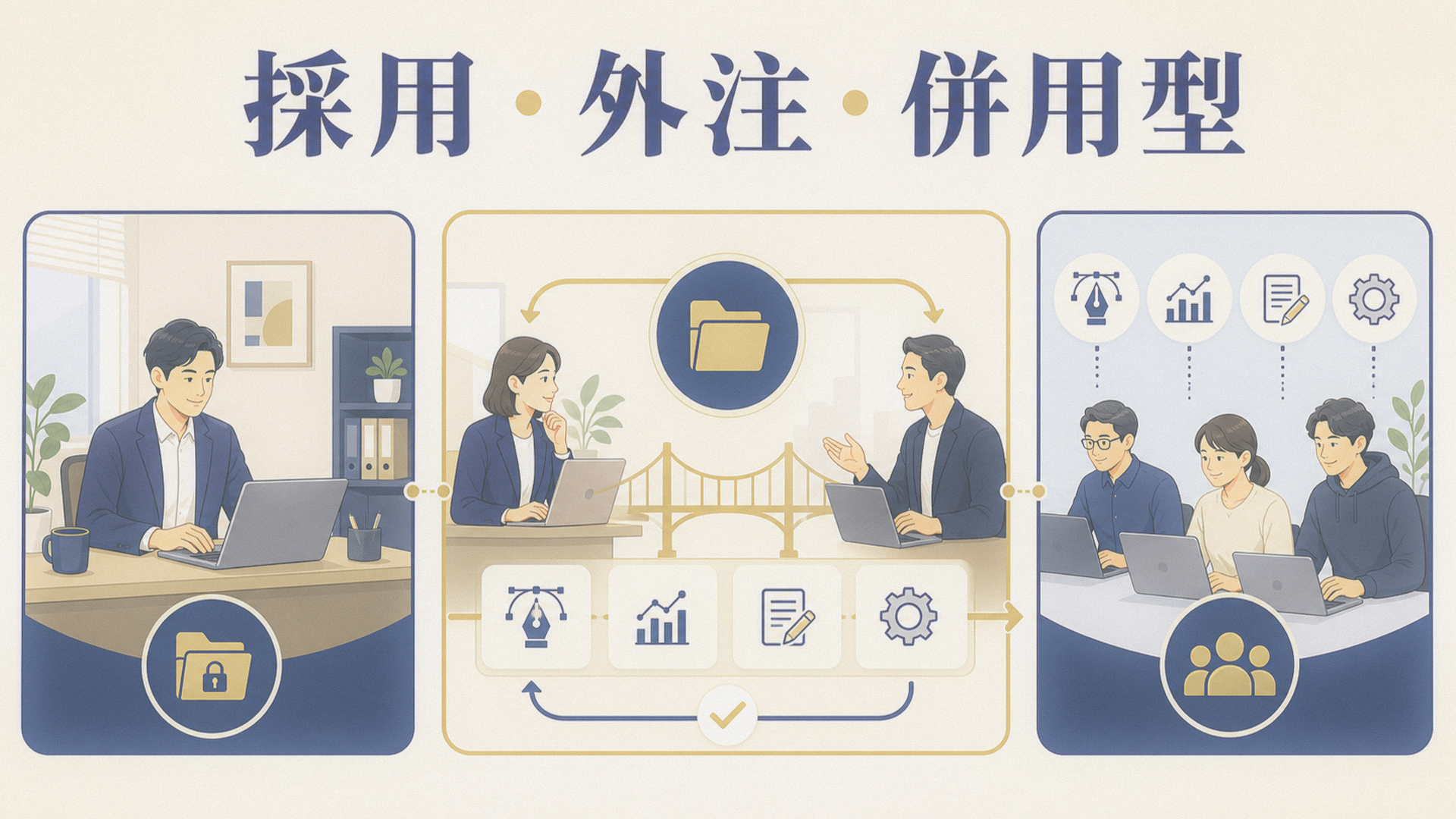 採用が向く会社・外注が向く会社