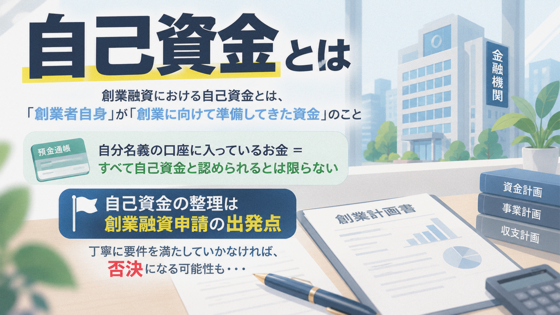 創業融資における自己資金とは